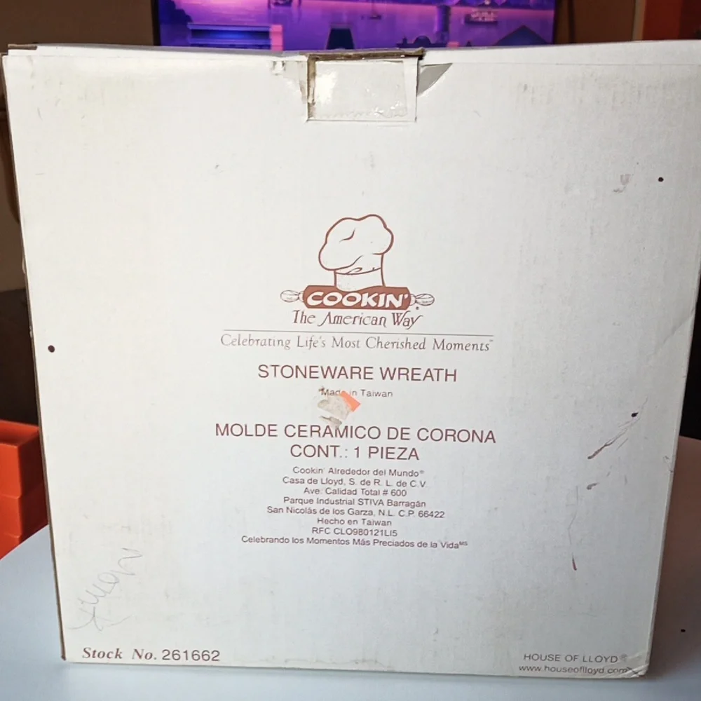 Vintage Cookin' The American Way Stoneware Wreath Nachos NWOT Like Pampered Chef